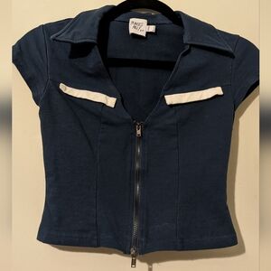 Princess Polly Navy Blue Top